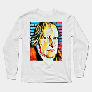 Georg Wilhelm Friedrich Hegel Abstract Portrait | Georg Wilhelm Friedrich Hegel Artwork 4 Long Sleeve T-Shirt